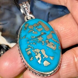 Persian Turquoise Pendant 2”